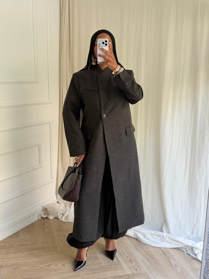 COAT LONG PREMIUM GRIS FONCÉ