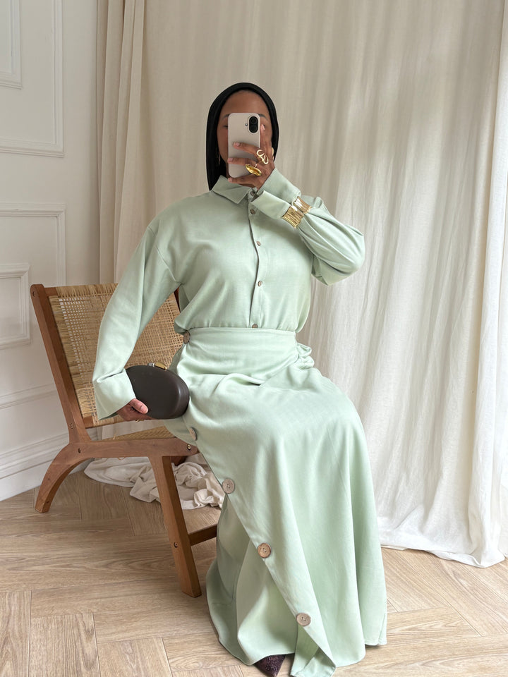 ENSEMBLE BOUTONS VERT
