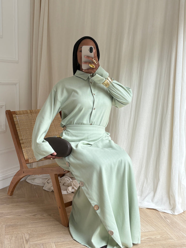 ENSEMBLE BOUTONS VERT