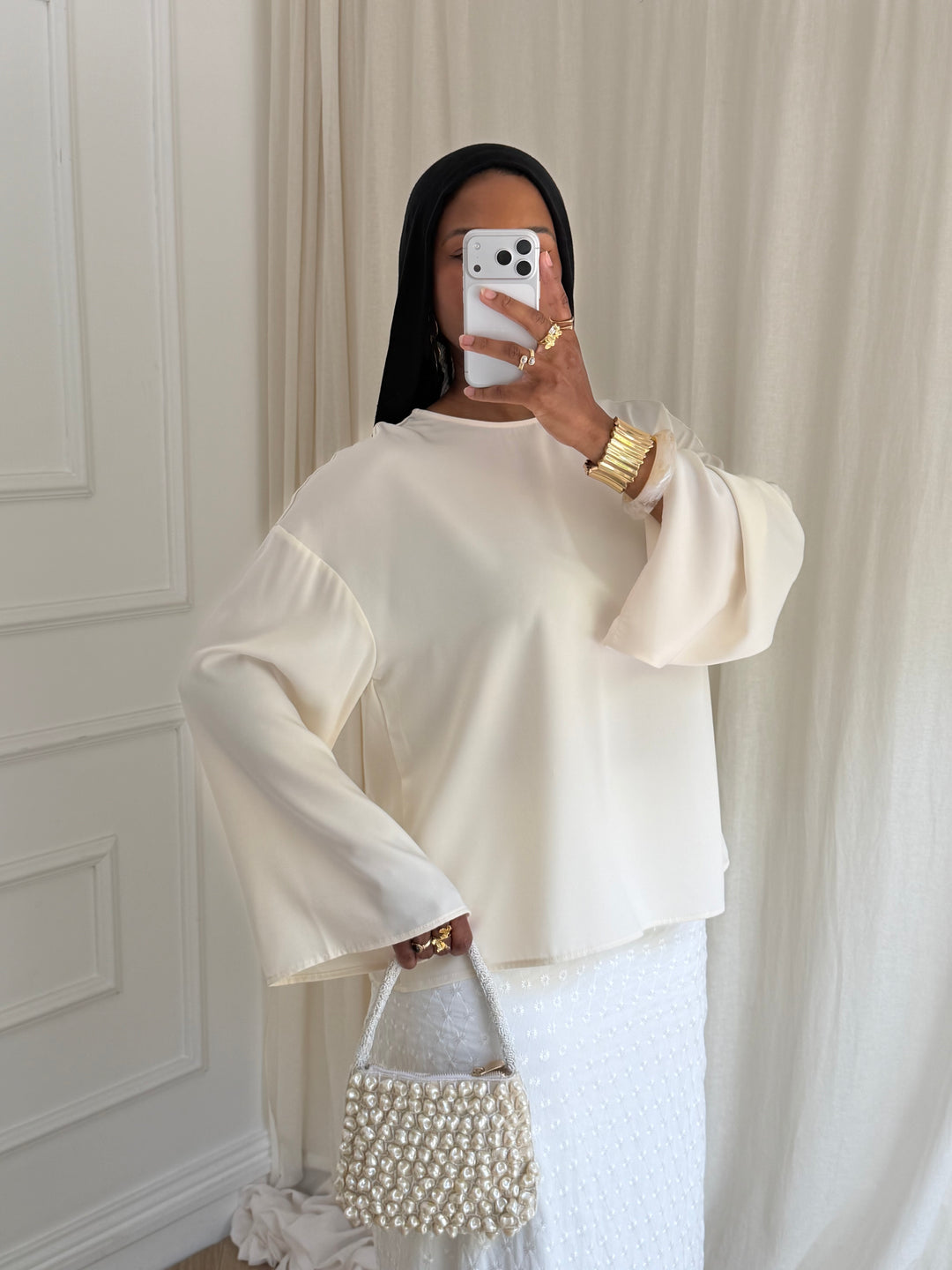 BLOUSE BASIC SATIN