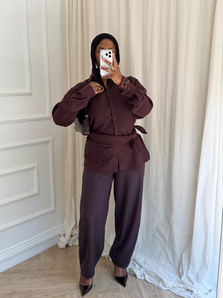 BLOUSE VALENTINA BUNGUNDY