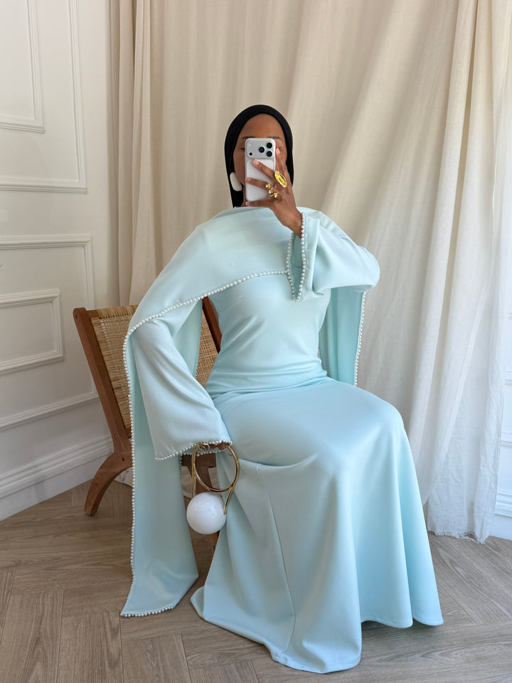 ROBE CAPSULE PERLE( qualité PREMIUM) BLEU