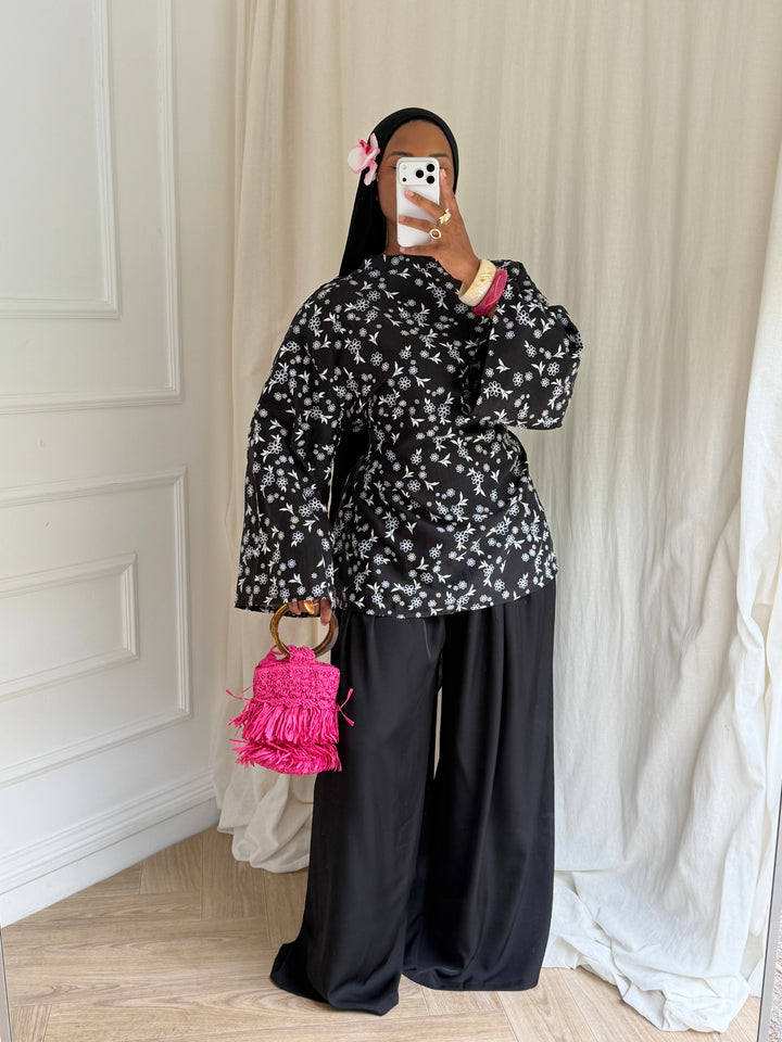 BLOUSE IMPRIMÉ NOIRE