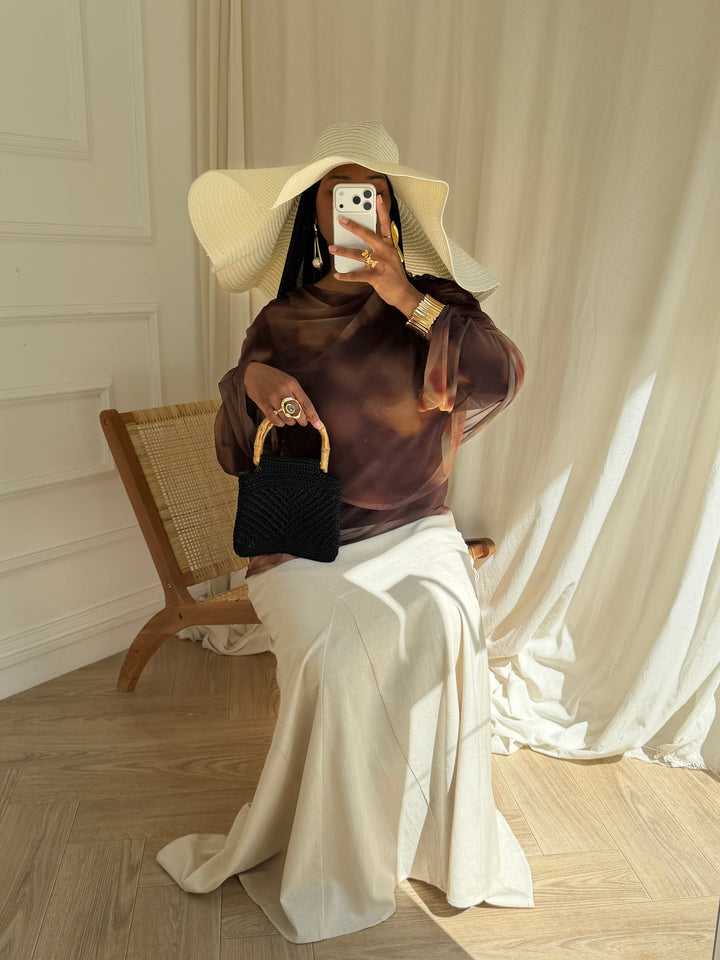 BLOUSE AYDA MARRON