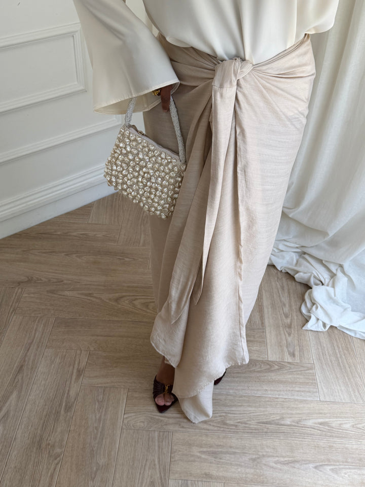 JUPE À NOUER BEIGE