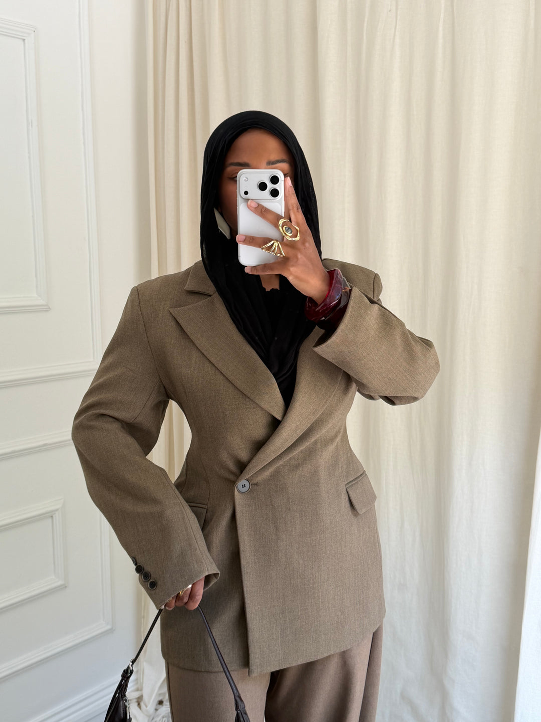 BLAZER MABILO BEIGE FONCÉ