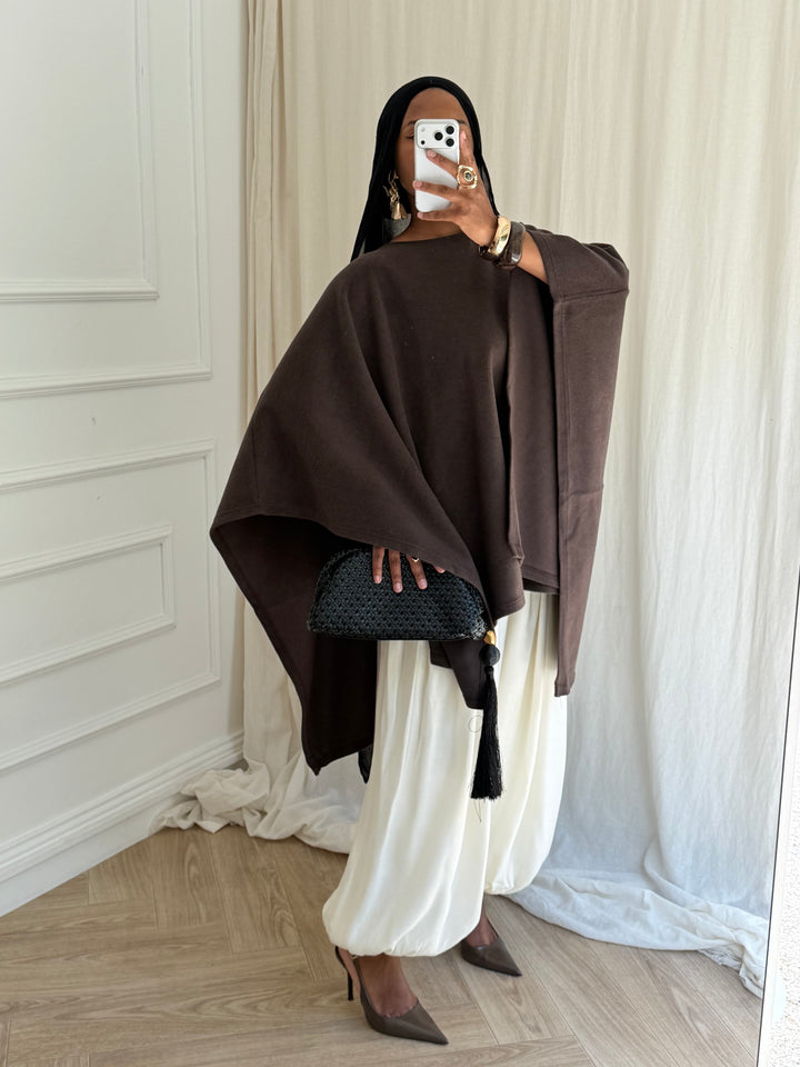 PONCHO WINTER MARRON