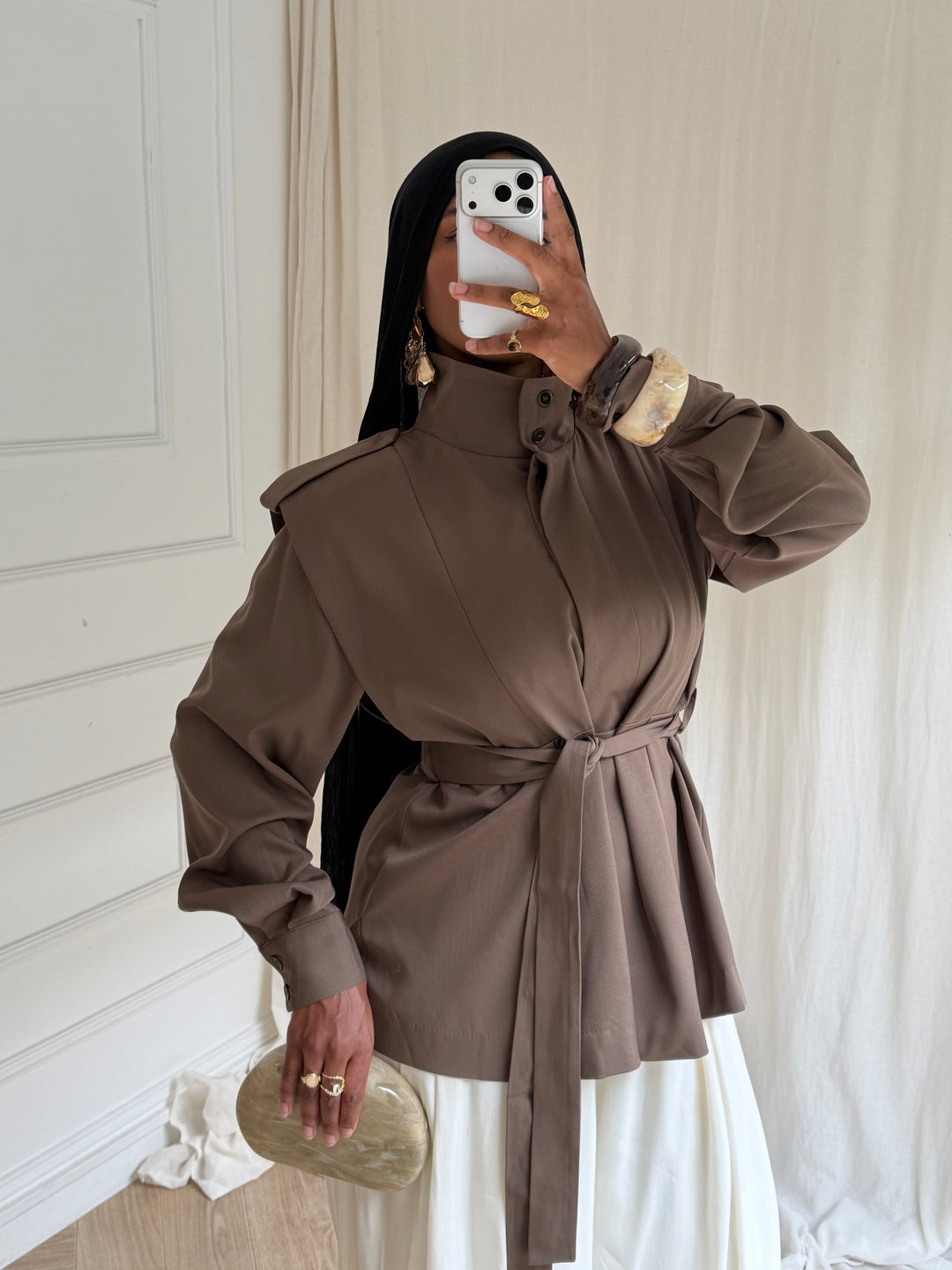 VESTE OLYA TAUPE