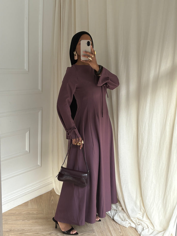 ROBE ÉLÉGANCIA AUBERGINE