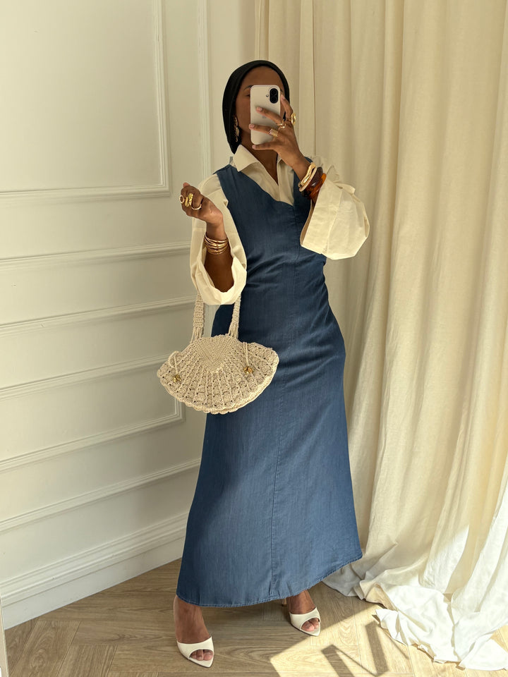 ROBE SANS MANCHE TENCEL