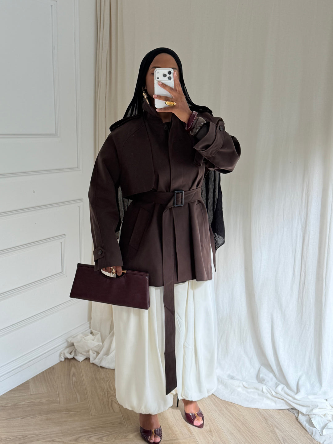 TRENCH COURT LUXURY MARRON