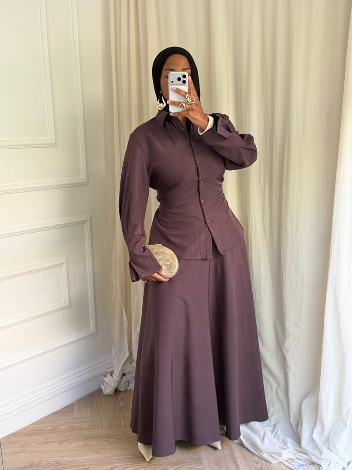 ENSEMBLE VELA AUBERGINE