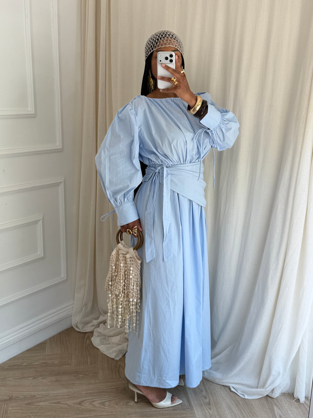ROBE COTON KAYILI BLEU