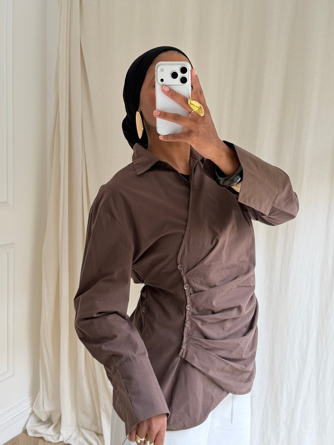 BLOUSE KAWA MARRON