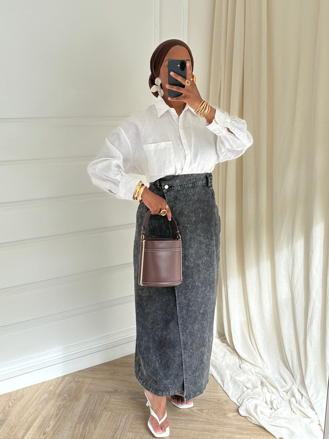 JUPE DENIM CHIC BLACK