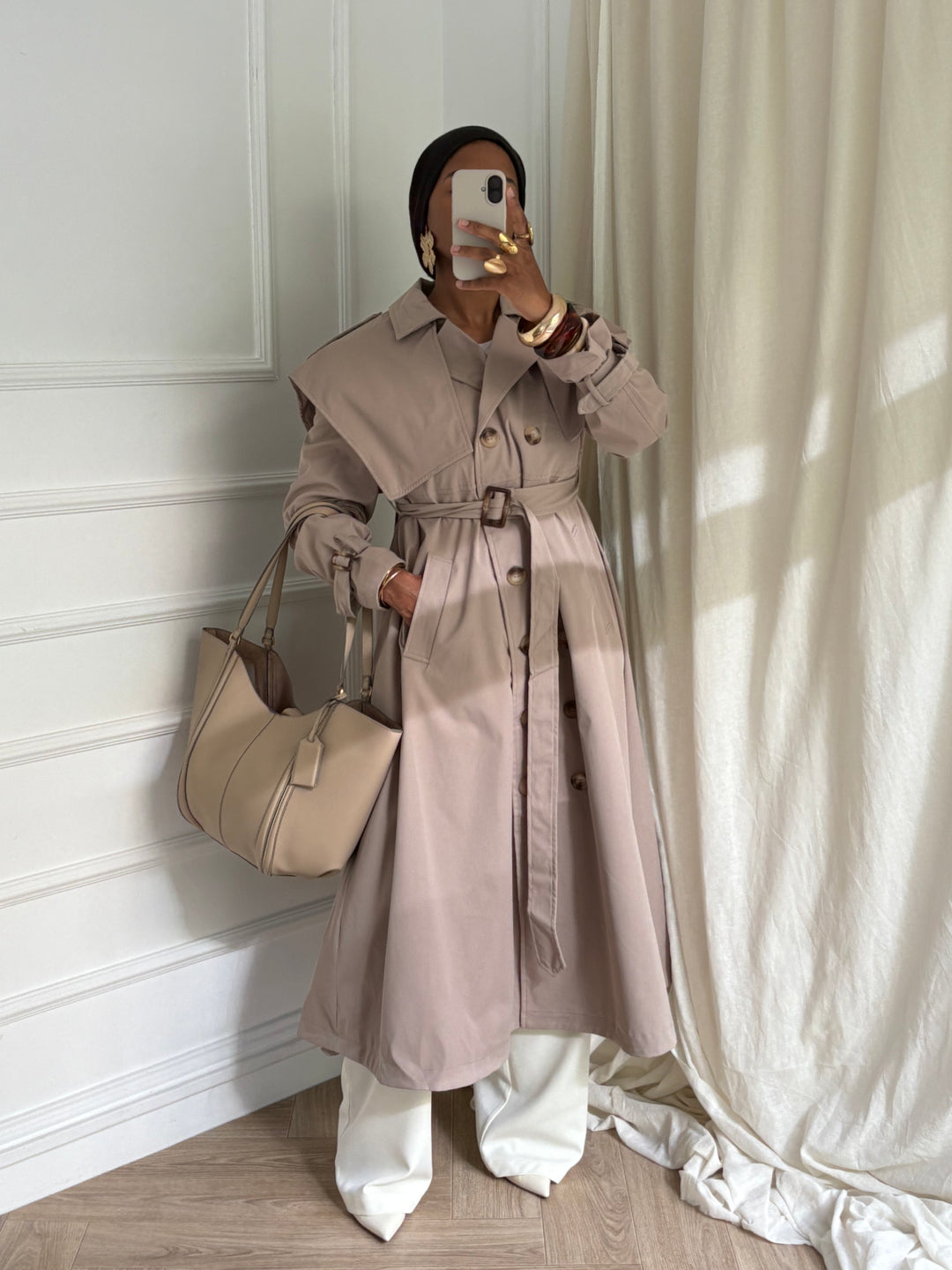 TRENCH FRENCHI TAUPE
