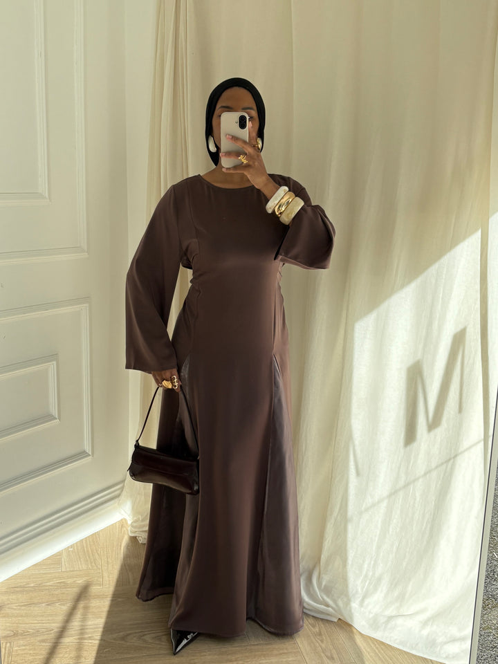 ROBE CINTRÉE OLIVIA MARRON