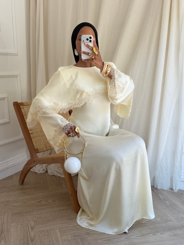 ROBE DENTELLA CRÈME