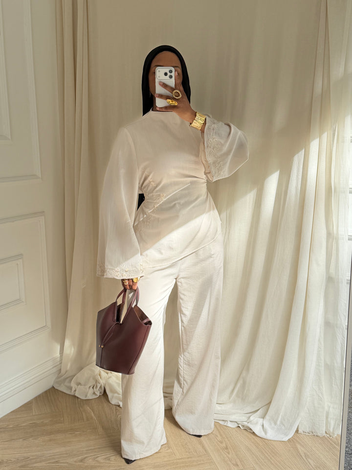 ENSEMBLE BRODERIE BEIGE