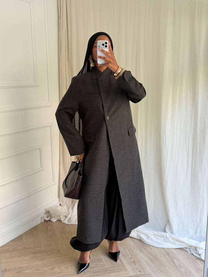 COAT LONG PREMIUM GRIS FONCÉ