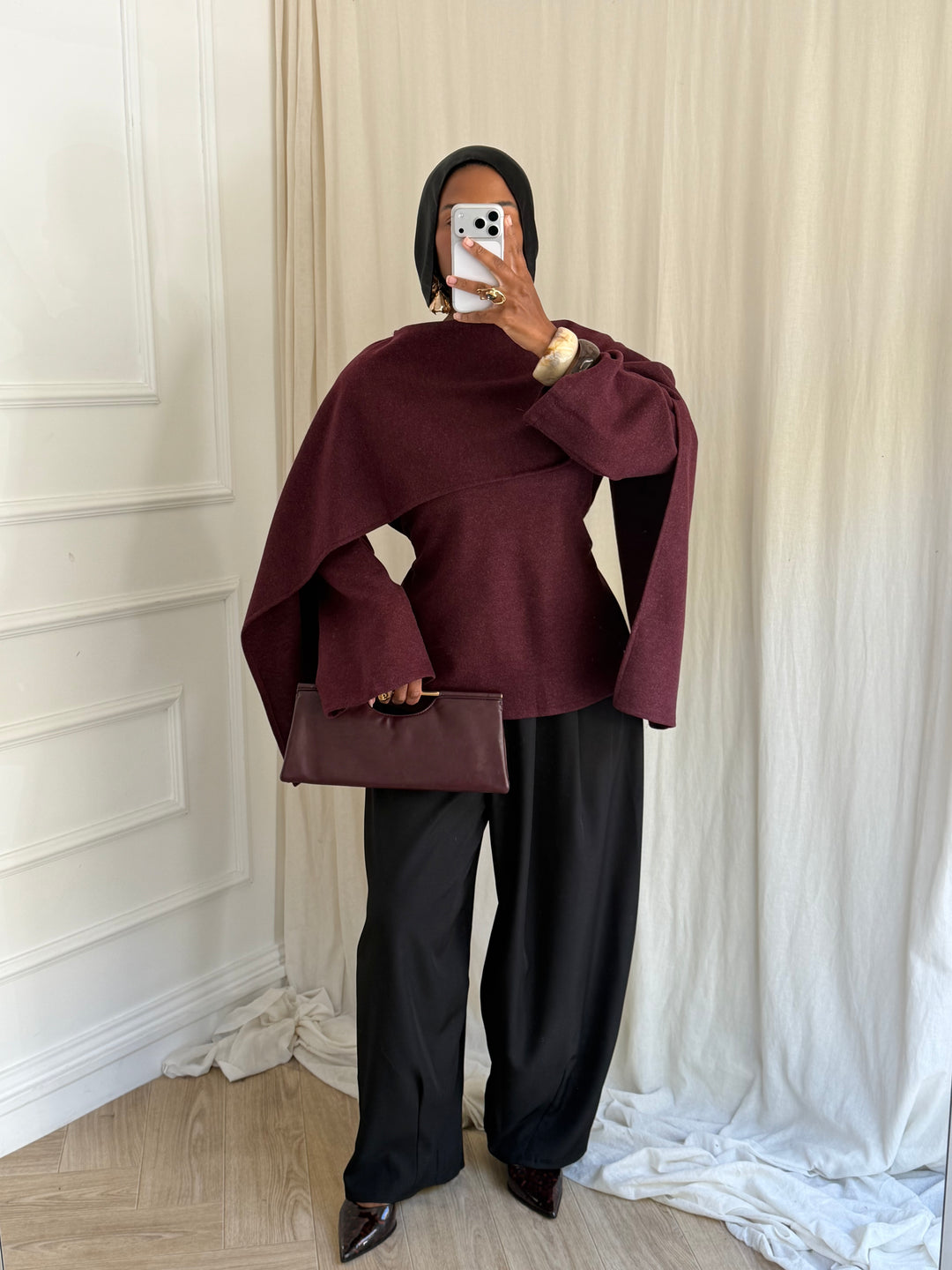 PULL CAPE AMELYS BORDEAUX