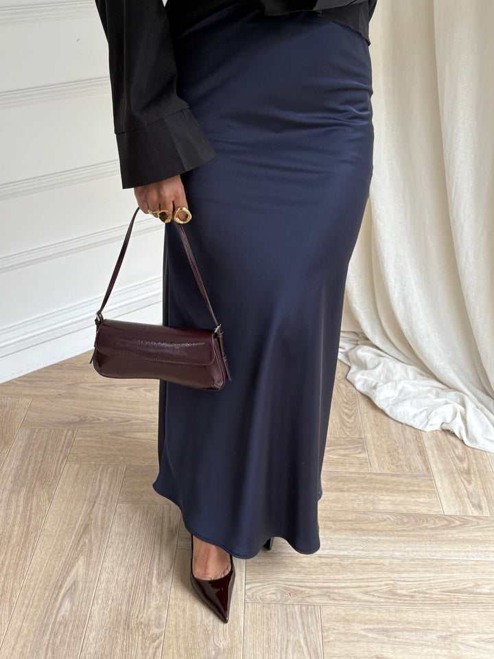 JUPE DROITE SATIN