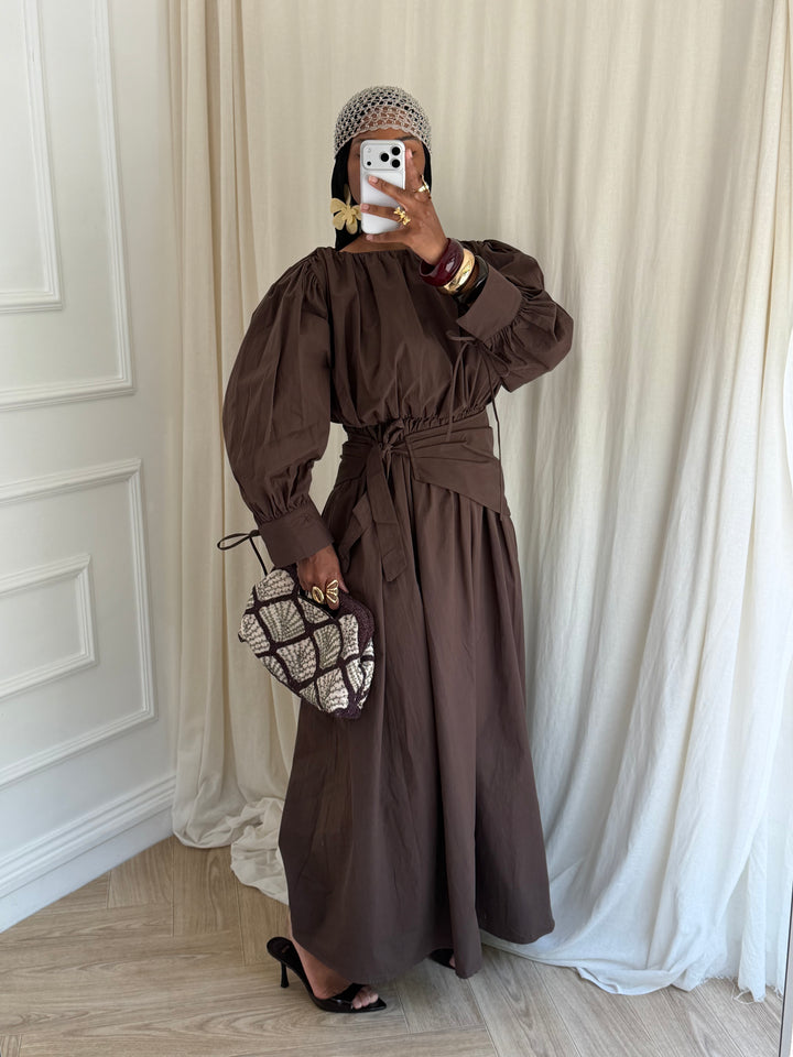 ROBE COTON KAYILI MARRON