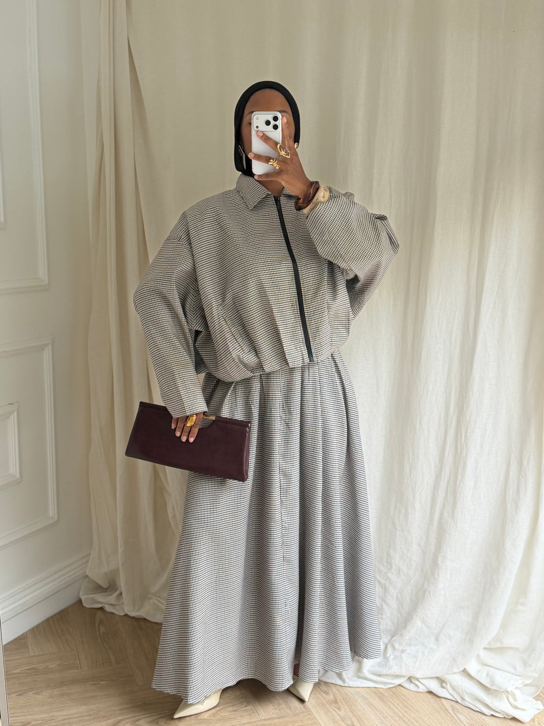 JUPE LONGUE VICHY PREMIUM
