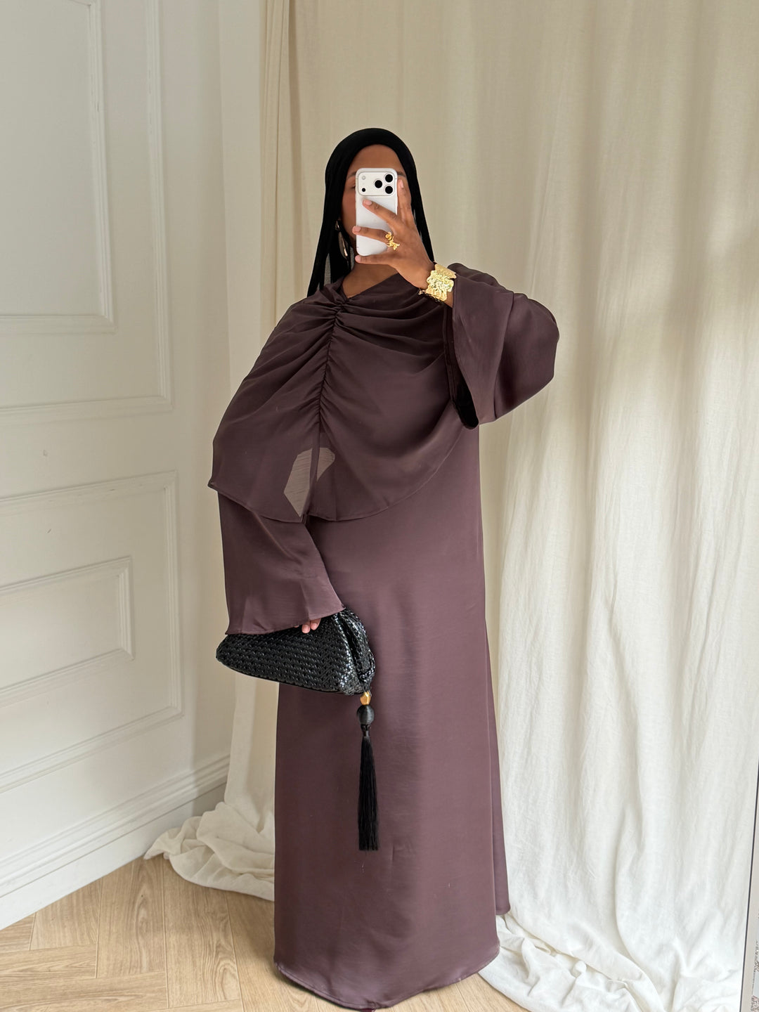 ROBE ÉLYA CAPE MARRON