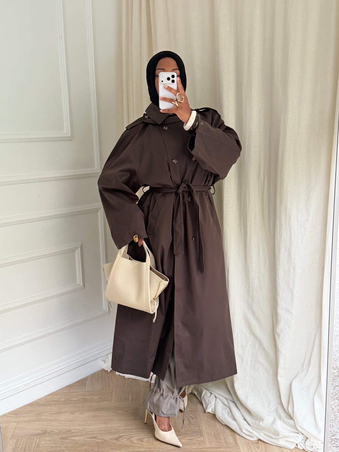 TRENCH MUSE MARRON