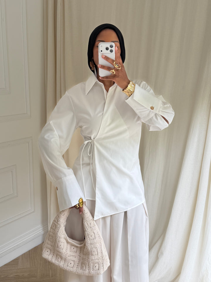 BLOUSE CROISÉ BLANCHE