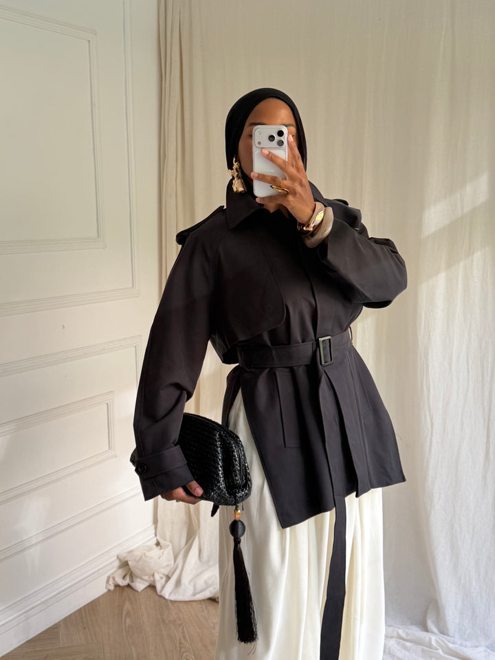 TRENCH COURT LUXURY NOIR