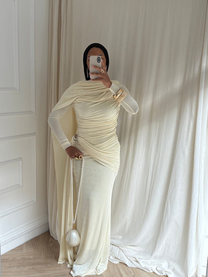 ROBE GALA JAUNE