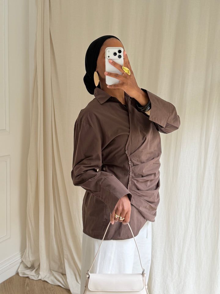 BLOUSE KAWA MARRON