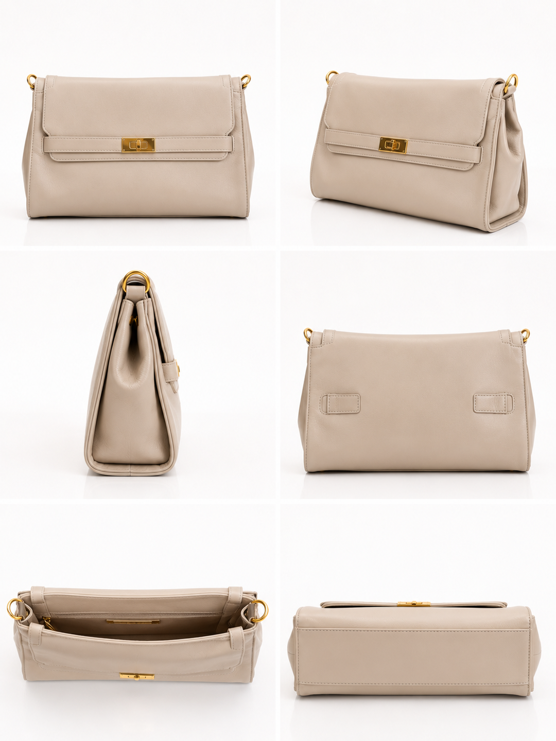 Sac pochette beige