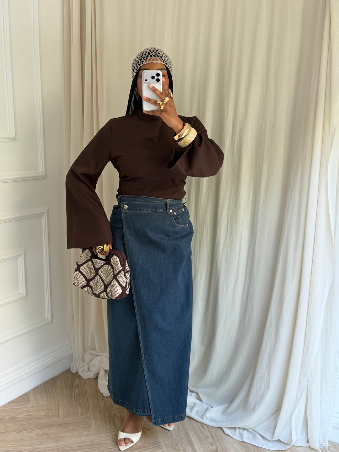 JUPE DENIM CHIC BLEU JEAN