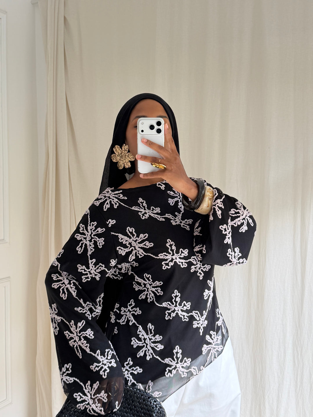 BLOUSE YARA NOIR ET BLANC