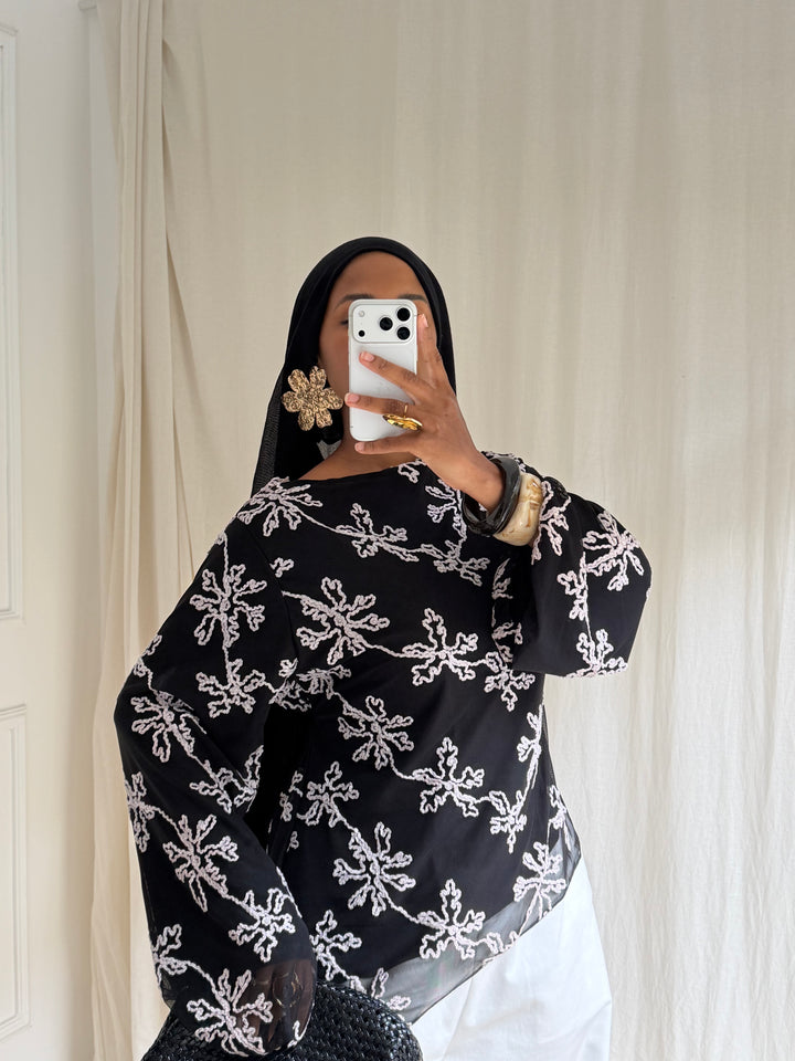 BLOUSE YARA NOIR ET BLANC