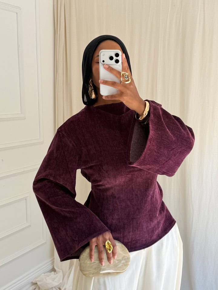 TOP STYLE VELOURS PRUNE