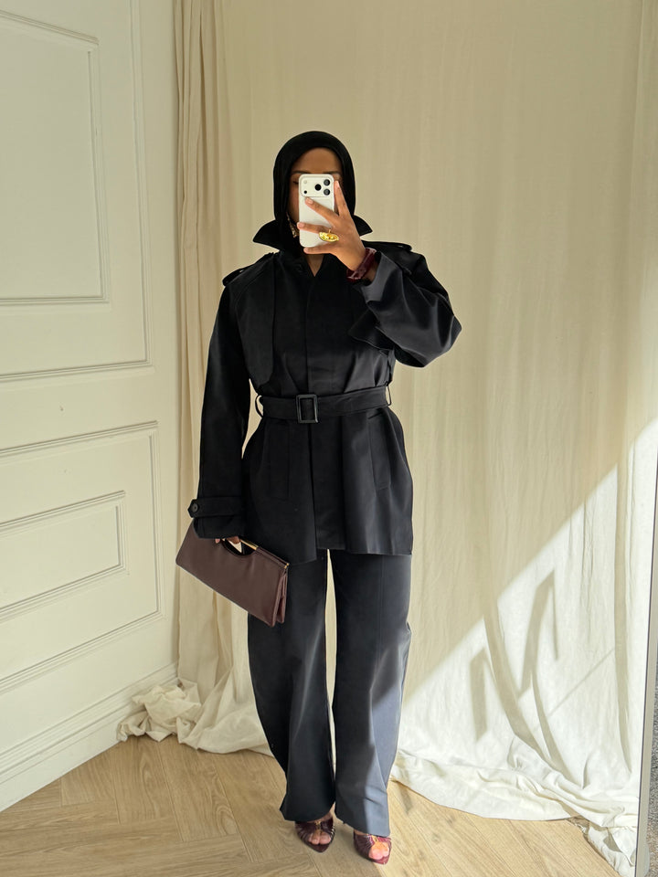 PANTALON TRENCH BLEU MARINE