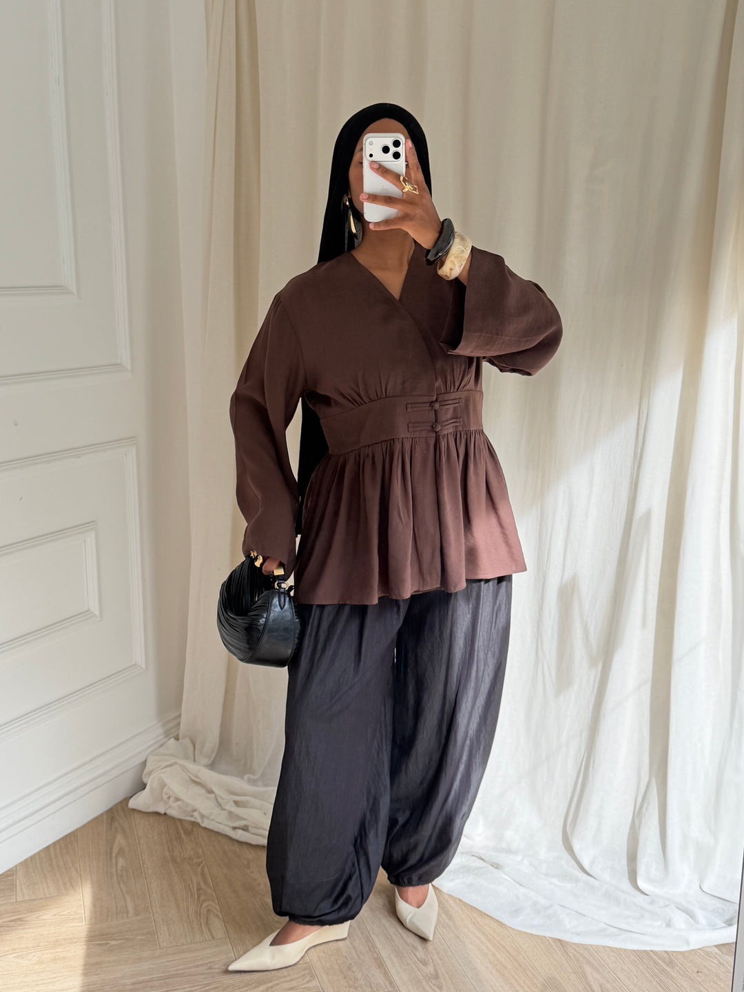 BLOUSE YUM MARRON