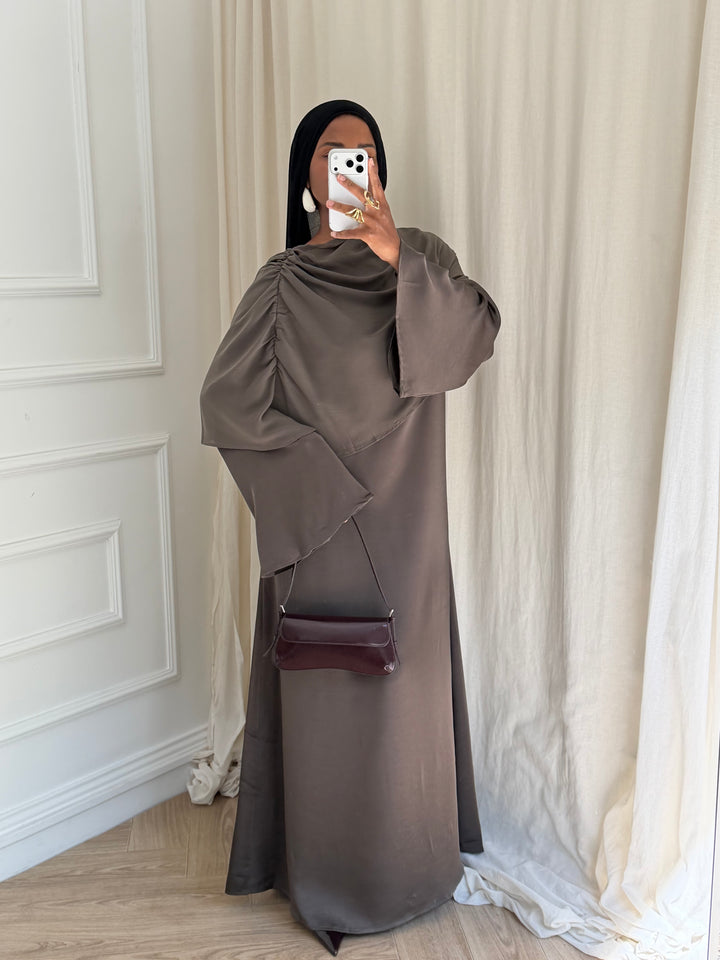 ROBE ÉLYA CAPE TAUPE