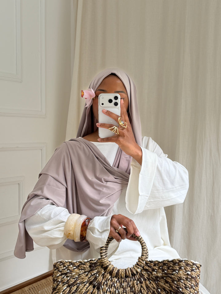 MAXI HIJAB JERSEY LIQUID TAUPE CLAIR