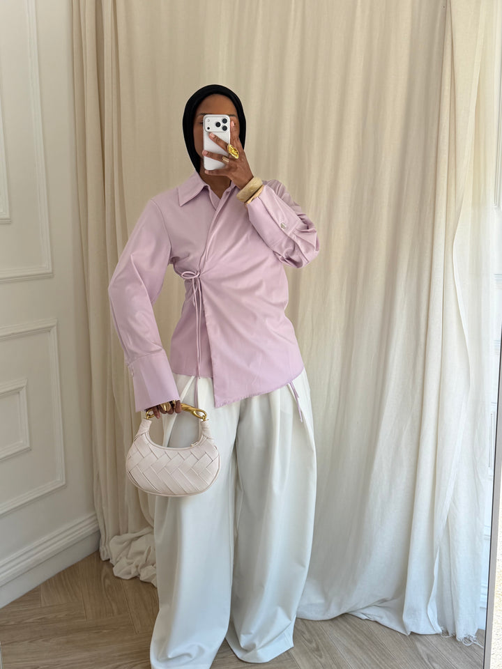 BLOUSE CROISÉ MAUVE