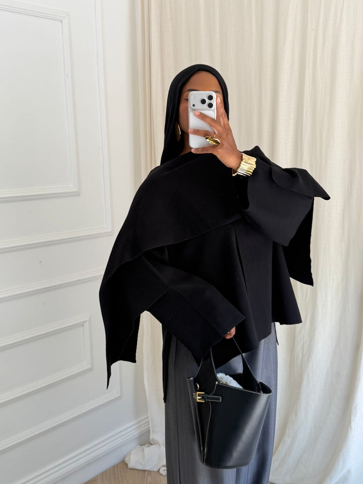 PULL OVERSIZE A CAPE NOIRE