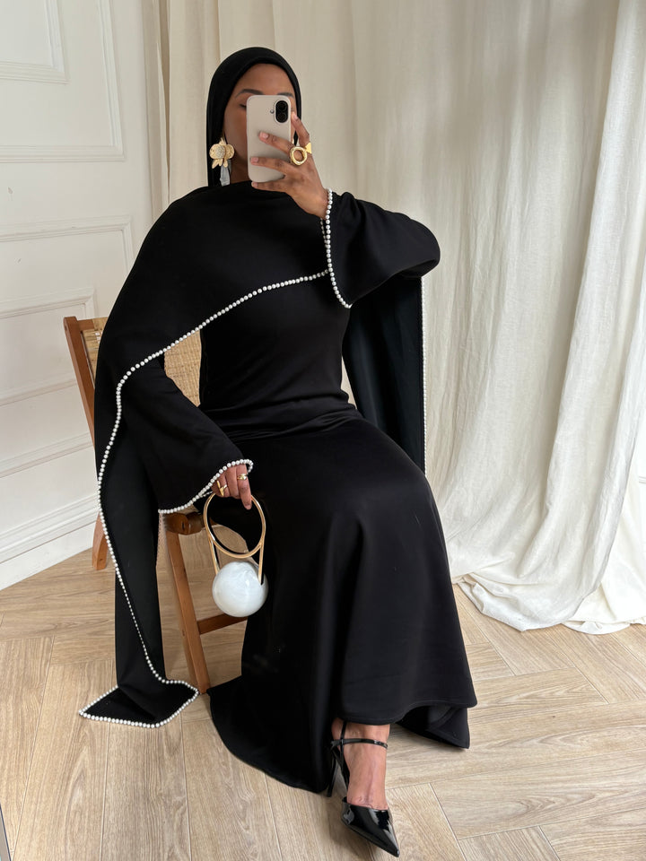 ROBE CAPSULE PERLE( qualité PREMIUM) NOIRE