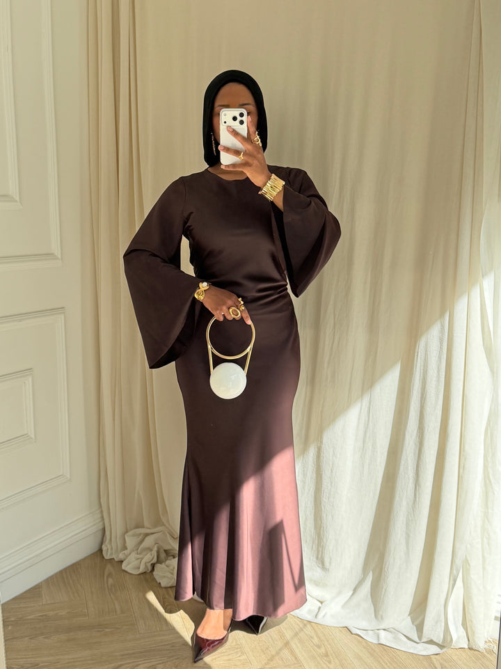 ROBE LONGUE SATIN