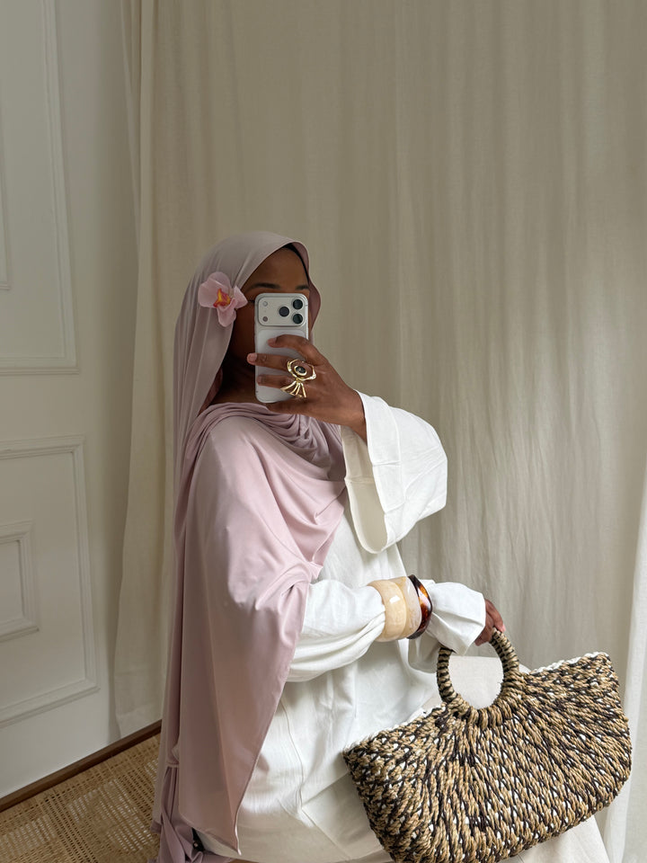 MAXI HIJAB JERSEY LIQUID ROSE POUDRÉ