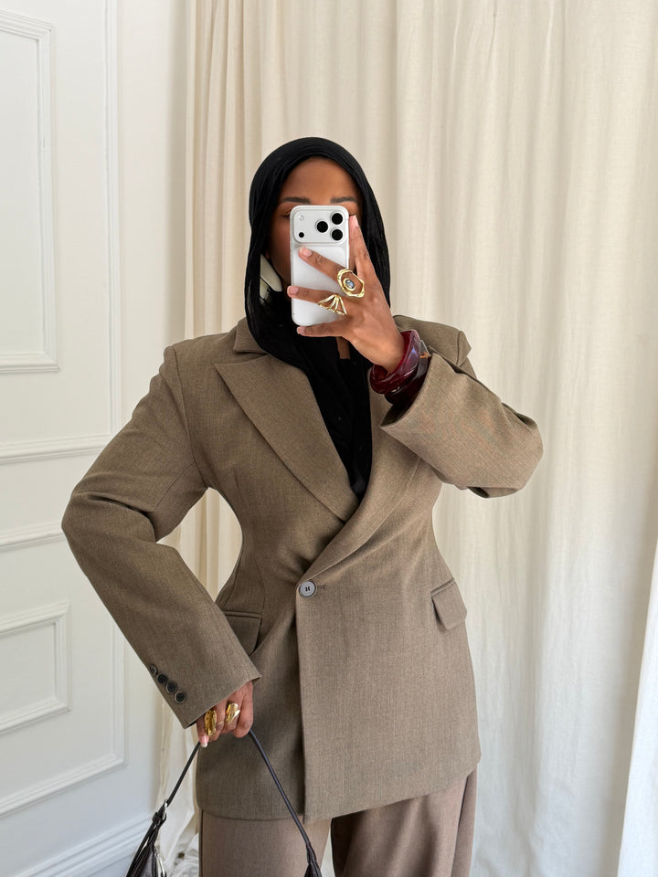 BLAZER MABILO BEIGE FONCÉ