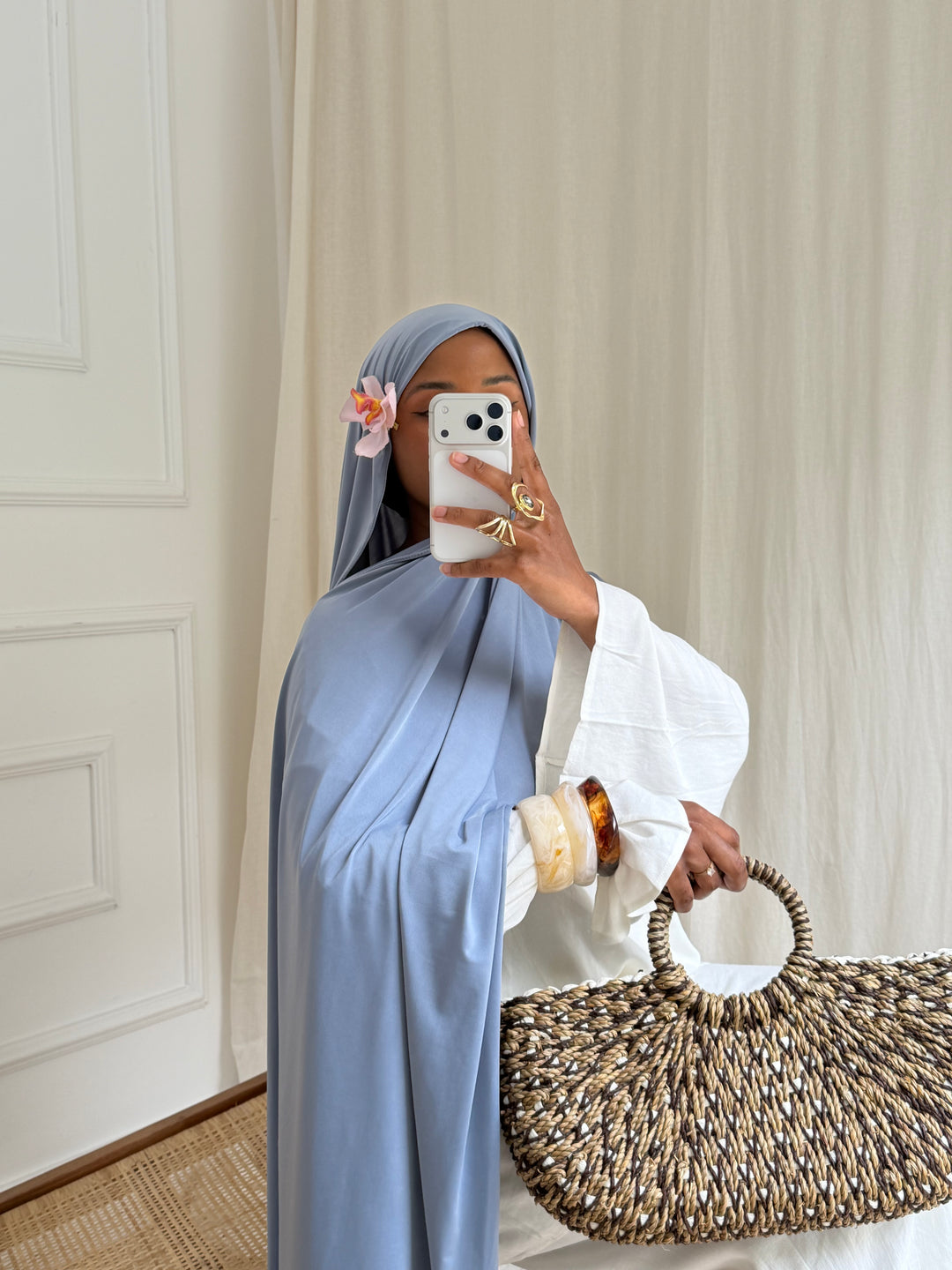 MAXI HIJAB JERSEY LIQUID BLEU JEAN